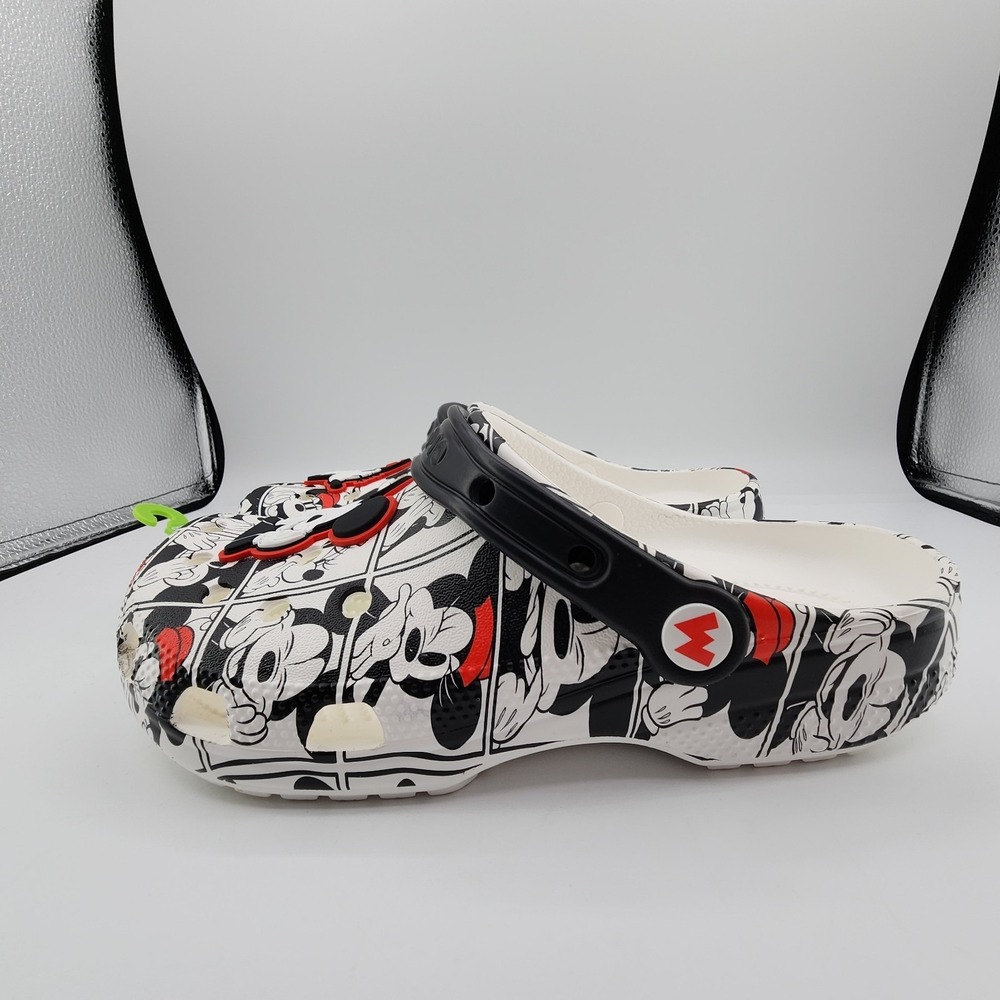 Crocs Disney Mickey and Minnie Classic Clog Womens 8/ Mens 6 Black White Red NEW - Picture 5 of 10